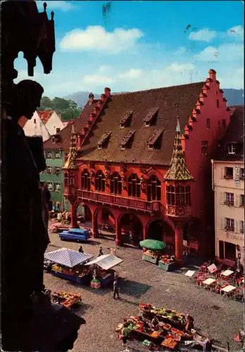 Ansichtskarte Freiburg im Breisgau Kaufhaus mit Münsterplatz 1988