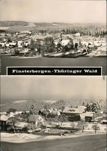 Ansichtskarte Finsterbergen-Friedrichroda 2x Panorama-Ansichten 1976