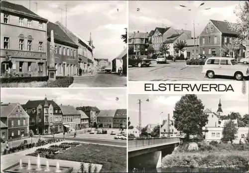 Elsterwerda Postmeilensäule in der Hauptstraße, Marktplatz, An der Elster g1979