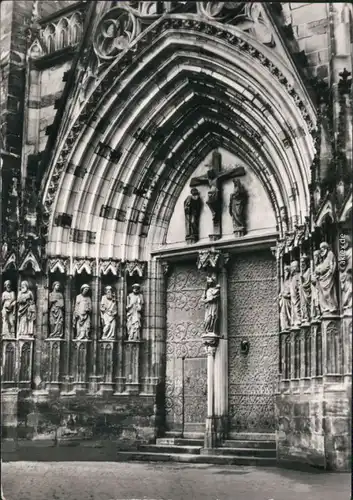 Ansichtskarte Erfurt Erfurter Dom - Apostelportal um 1330 1977