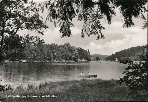 Ansichtskarte Güntersberge (Harz)-Harzgerode Waldfreibad 1979 