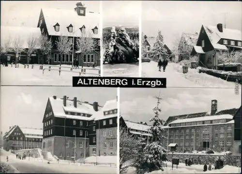 Ansichtskarte Altenberg (Erzgebirge) Ortsmotive im Winter 1976