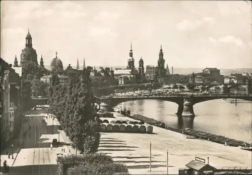 Ansichtskarte Innere Altstadt-Dresden Panorama-Ansicht 1968