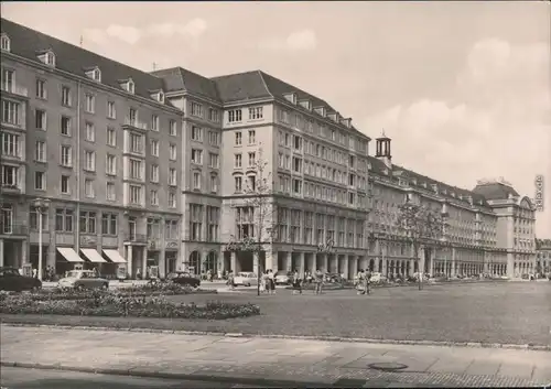 Ansichtskarte Dresden Altmarkt, Café Prag 1962