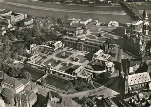 Ansichtskarte Dresden Dresdner Zwinger - Luftbild g1971