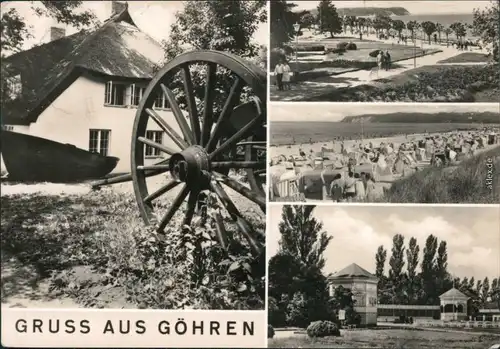Ansichtskarte Göhren (Rügen) Fischerhaus, Strand und Anlagen 1973 