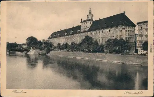 Ansichtskarte Breslau Wrocław Universität 1926 