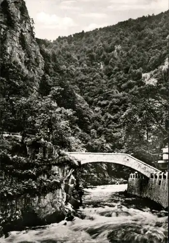 Ansichtskarte Thale (Harz) Jungfernbrücke am Hirschgrund 1977