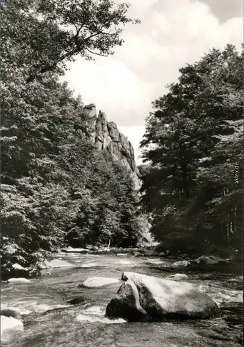 Ansichtskarte Thale (Harz) Goethefelsen / Sieben-Brüder-Felsen 1966