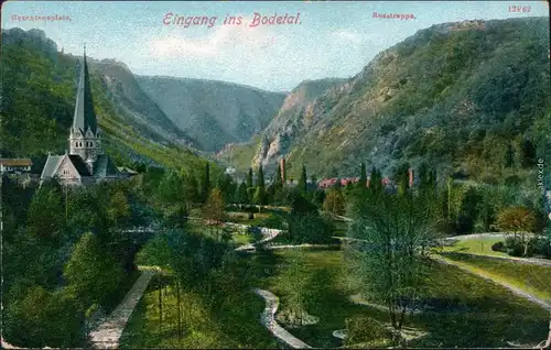 Ansichtskarte Neuwerk (Bodetal)-Rübeland Panorama-Ansicht 1913