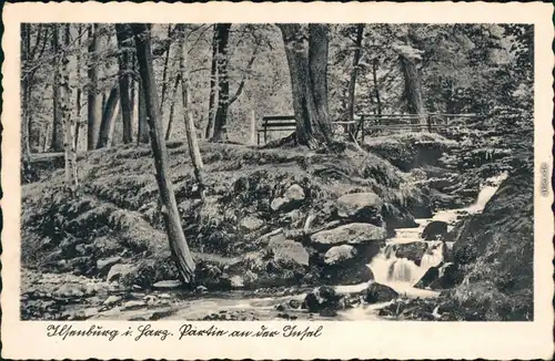 Ansichtskarte Ilsenburg (Harz) Partie am Bach 1932