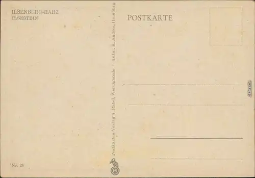 Ansichtskarte Ilsenburg (Harz) Ilsestein / Ilsenstein 1928