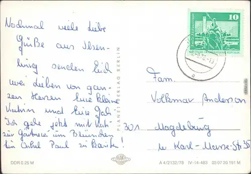 Ilsenburg (Harz) Park, Ilsestein Schloss, Forellenteich, Goetheschule 1978