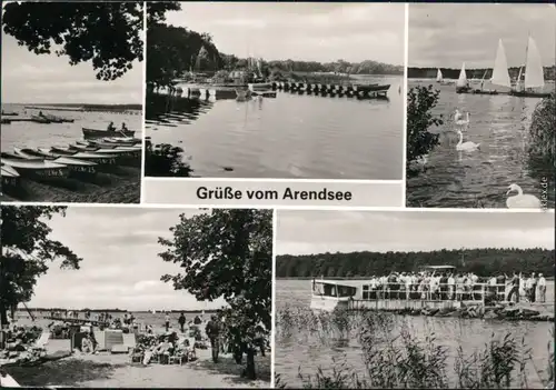 Arendsee (Altmark) Boote, Bootshafen, Segelboote, Strand  Bootssteg 1983