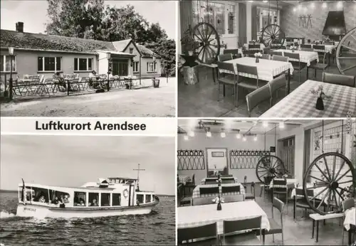 Arendsee (Altmark)  Gaststätte Alte Schmiede - Innen- und Außen mit Fähre 1982