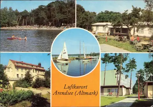 Arendsee Altmark Kaffeegarten, Seglerhafen FDGB Heim "Haus See" "Waldheim" g1986