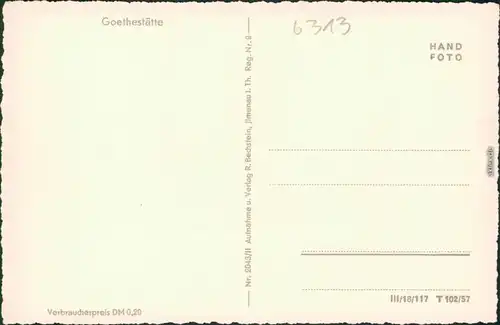 Ansichtskarte Manebach-Ilmenau Großer Hammerstein 1957