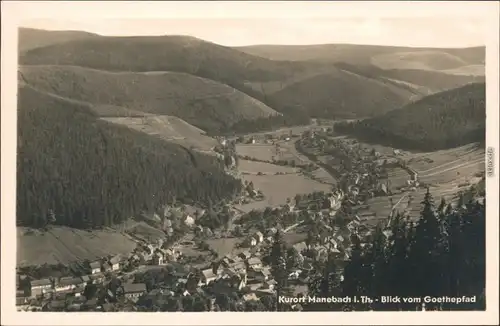 Ansichtskarte Manebach-Ilmenau Luftbild 1955