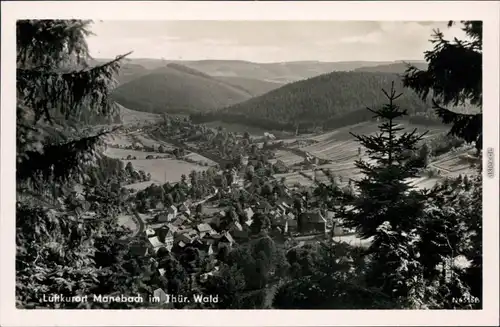 Ansichtskarte Manebach-Ilmenau Panorama-Ansicht  x 1956