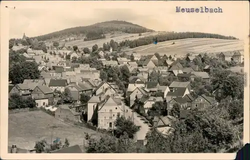 Meuselbach-Schwarzmühle Panorama-Ansicht mit Meuselbacher Kuppe 1956