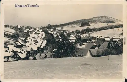 Ansichtskarte Meuselbach-Schwarzmühle Panorama-Ansicht 1955