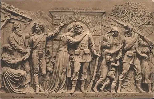 Ansichtskarte  Relief / Bildhauerkunst - Der Abschied 1914