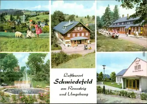 Schmiedefeld (Rennsteig) Blick auf Vesser, Filmbühne, Stutenhaus,  1967