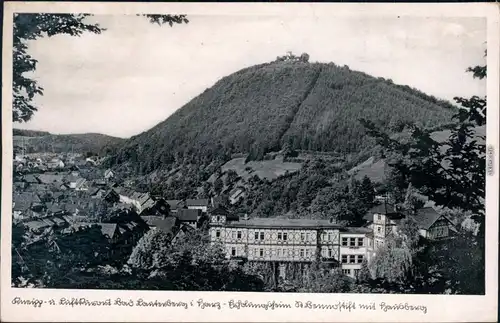 Ansichtskarte Bad Lauterberg im Harz St. Benno Stift und Hausberg 1938