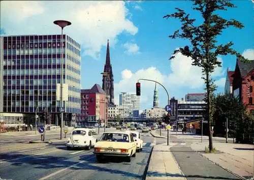 Ansichtskarte Altstadt-Hamburg Willy-Brandt-Straße (Ost-West-Straße) 1982