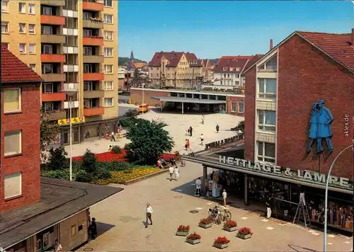 Ansichtskarte Elmshorn Holstenplatz mit Geschäften 1960