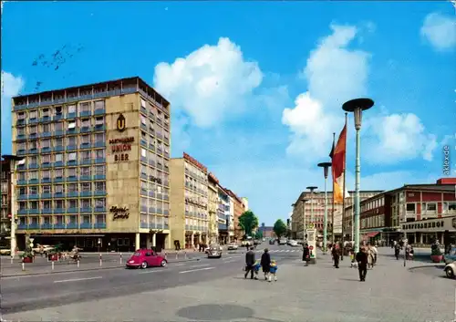 Ansichtskarte Münster (Westfalen) Straßenpartie am Hauptbahnhof 1982