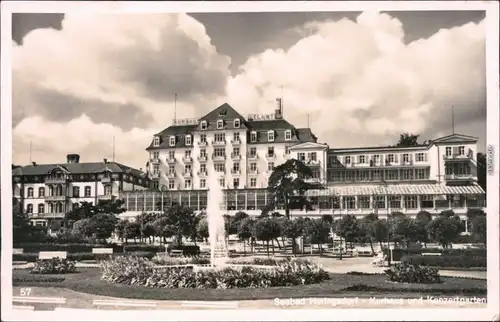 Ansichtskarte Heringsdorf Usedom Partie am Kurhaus und Konzertgarten 1934 