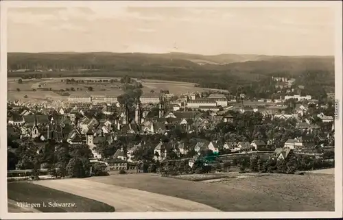 Ansichtskarte Villingen-Villingen-Schwenningen Panorama-Ansicht 1932