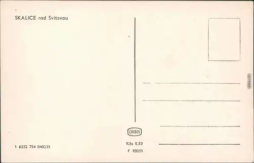 Ansichtskarte Böhmisch Skalitz Česká Skalice Kirche mit Ortsmotiv 1965