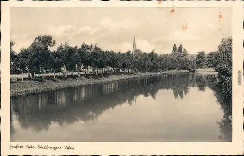 Ansichtskarte Herford Uferpartie - Uferpromenade 1933 