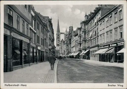 Ansichtskarte Halberstadt Breiter Weg 1955 