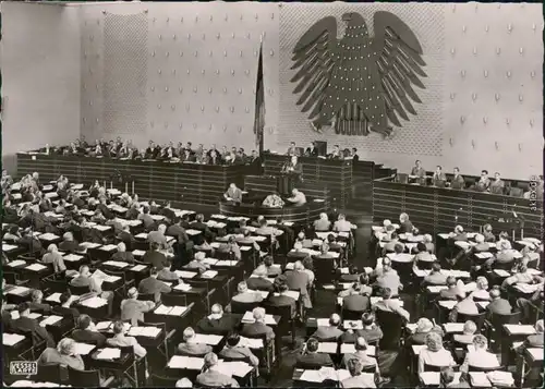 Ansichtskarte Bonn Plenarsaal des Bundestages - Sitzung 1965 