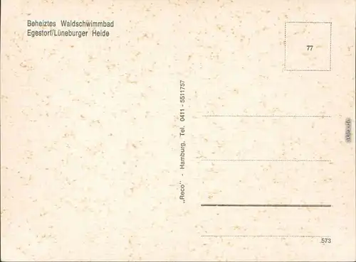 Ansichtskarte Egestorf Waldschimmbad Egestorf 1985 