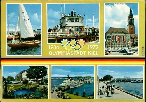 Ansichtskarte Kiel Olypiastadt Mehrbild 1972