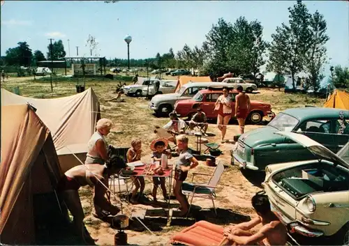 Postcard .Ungarn Capingplatz am Balaton 1970