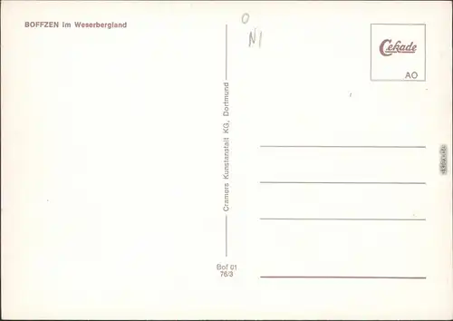 Ansichtskarte Boffzen Straßenpartie LK Holzminden 1976