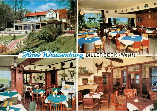 Ansichtskarte Billerbeck Hotel Weissenburg - Innen und Außen 1970