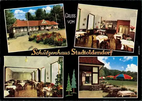 Ansichtskarte Stadtoldendorf Schützenhaus: Außen- und Innenansichten 1968