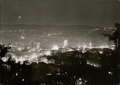 Ansichtskarte Stuttgart die Stadt bei Nacht 1969 