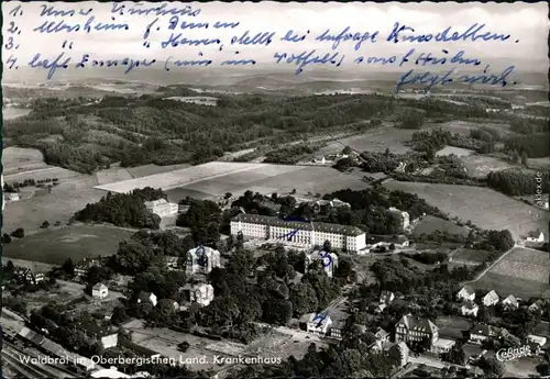 Ansichtskarte Waldbröl Stadt und Krankenhaus 1962 