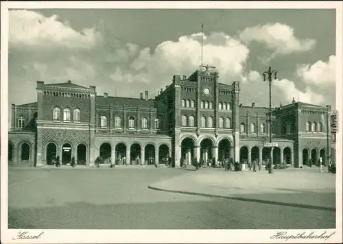 Ansichtskarte Kassel Cassel Partie am Hauptbahnhof 1933 