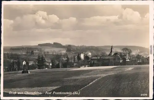 Ansichtskarte Oberschöna Partie an der Stadt 1937 