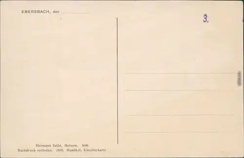 Ansichtskarte Ebersbach (Löbau/Zittau) Partie an der Stadt 1910 