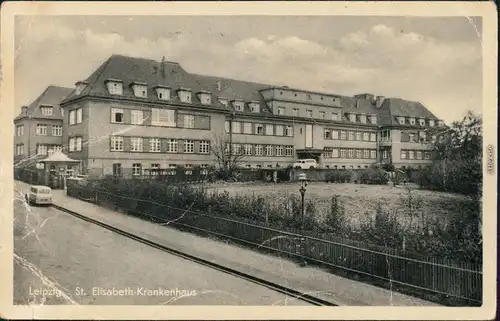 Ansichtskarte Leipzig Elisabeth-Krankenhaus 1955 