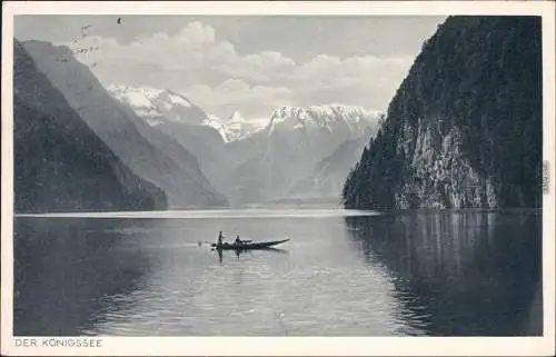 Ansichtskarte Schönau am Königssee Königssee: Malerwinkel Ruderboot 1940